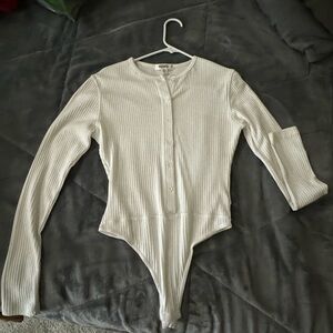 White button up bodysuit